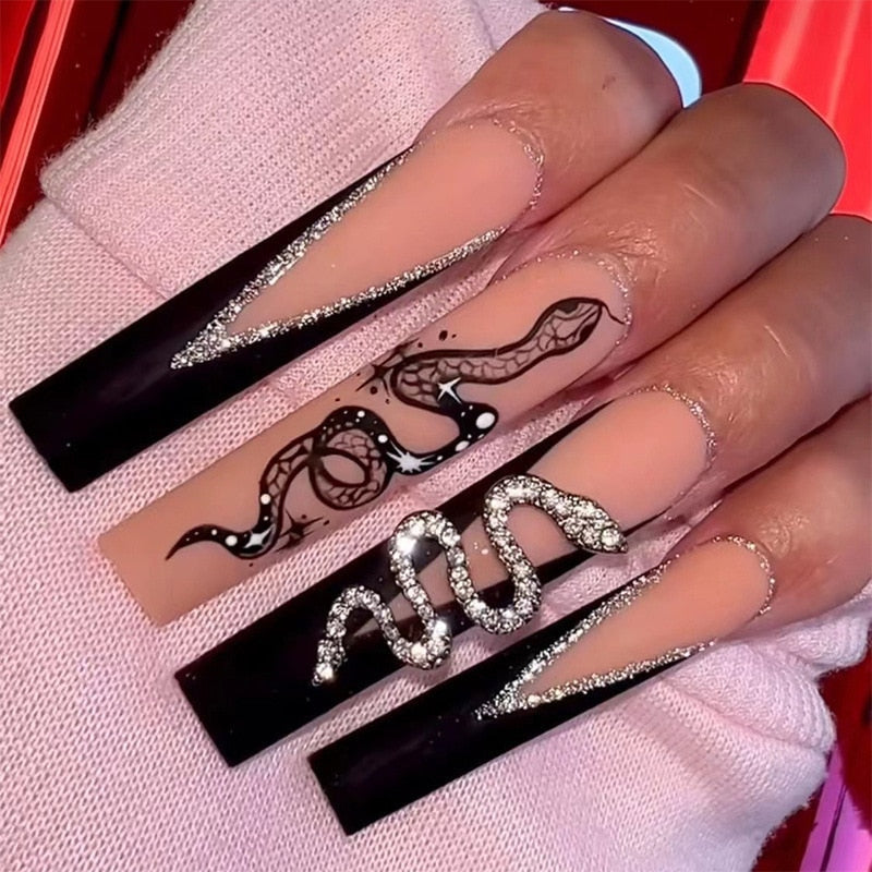 Square Shape Long Press On Nails