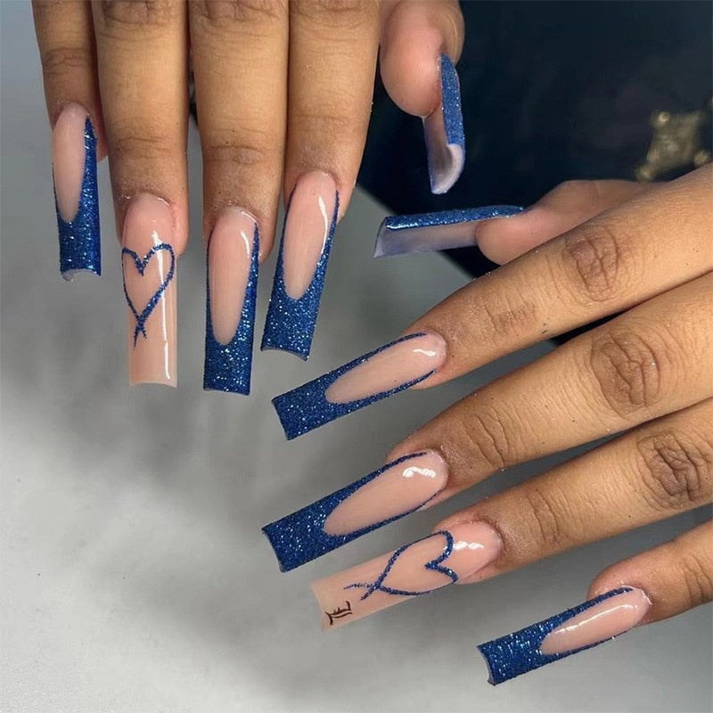 Square Shape Long Press On Nails