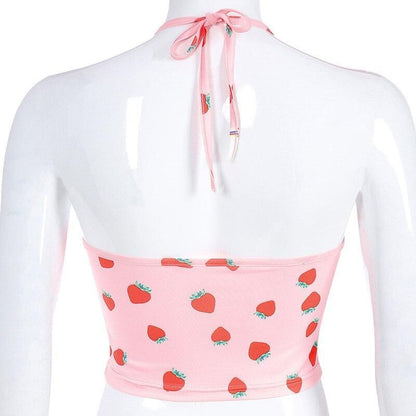 Strawberry Halter Top