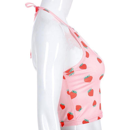 Strawberry Halter Top