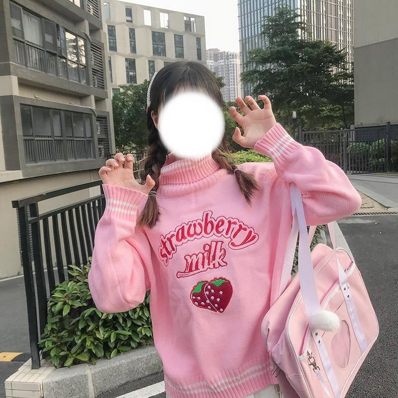 Strawberry Milk Knit Sweater