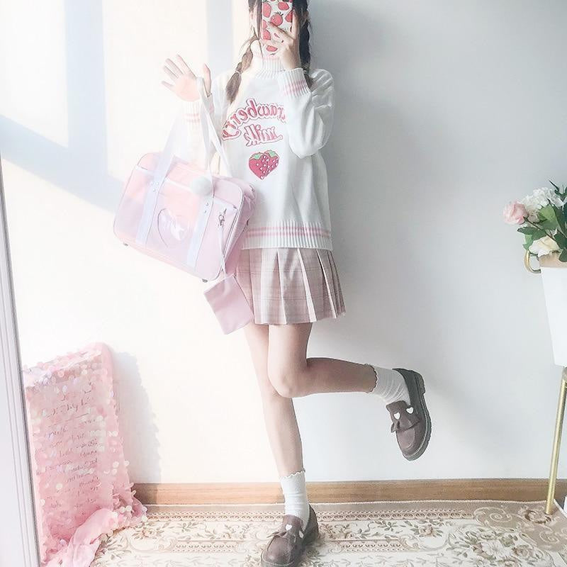 Strawberry Milk Knit Sweater