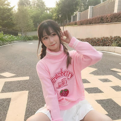 Strawberry Milk Knit Sweater