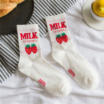 Strawberry Milk Socks