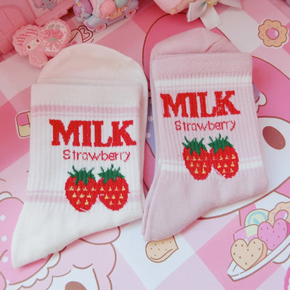 Strawberry Milk Socks