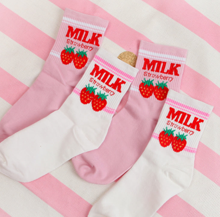 Strawberry Milk Socks