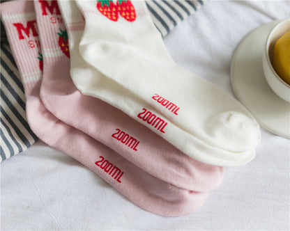 Strawberry Milk Socks