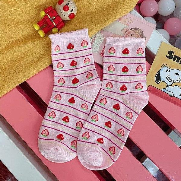 Strawberry Milk Socks