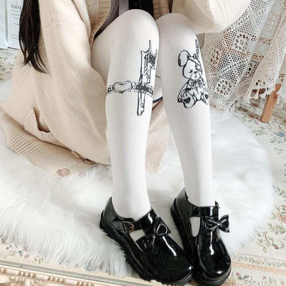 Teddy Bear Blade Lolita Stockings