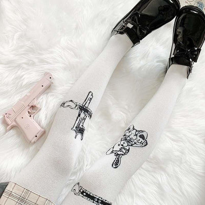 Teddy Bear Blade Lolita Stockings