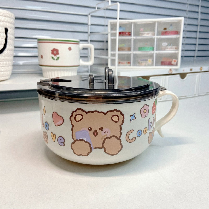 Teddy Bear Ramen Cookware Bowl