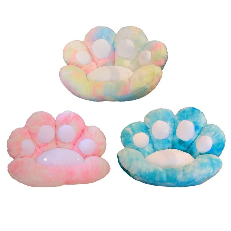 Tie-Dye Paw Gamer Chair Cushion