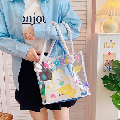 Transparent Kawaii Beach Bag