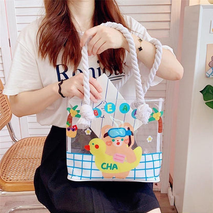 Transparent Kawaii Beach Bag