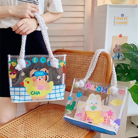 Transparent Kawaii Beach Bag