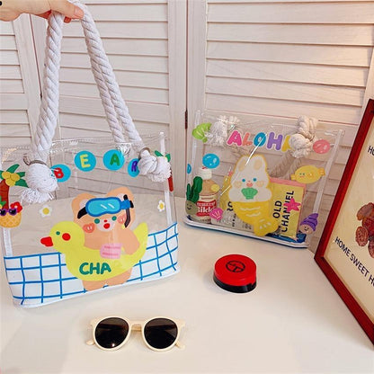 Transparent Kawaii Beach Bag