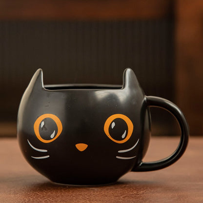 Trick or Treat Black Cat Mug