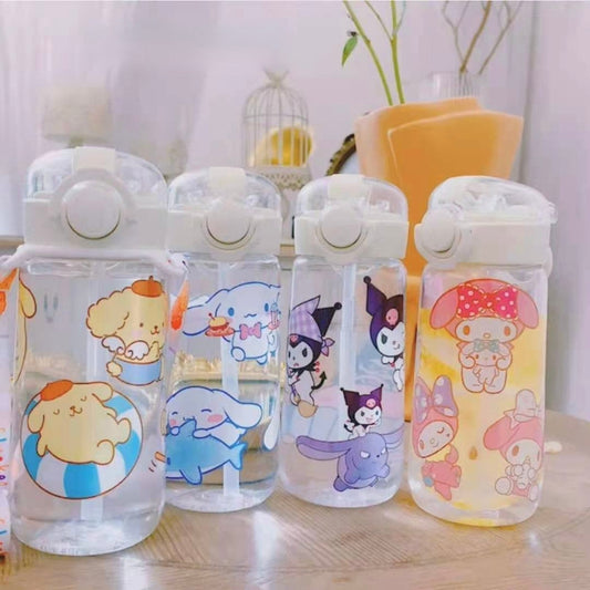 White Kawaii Water Bottles